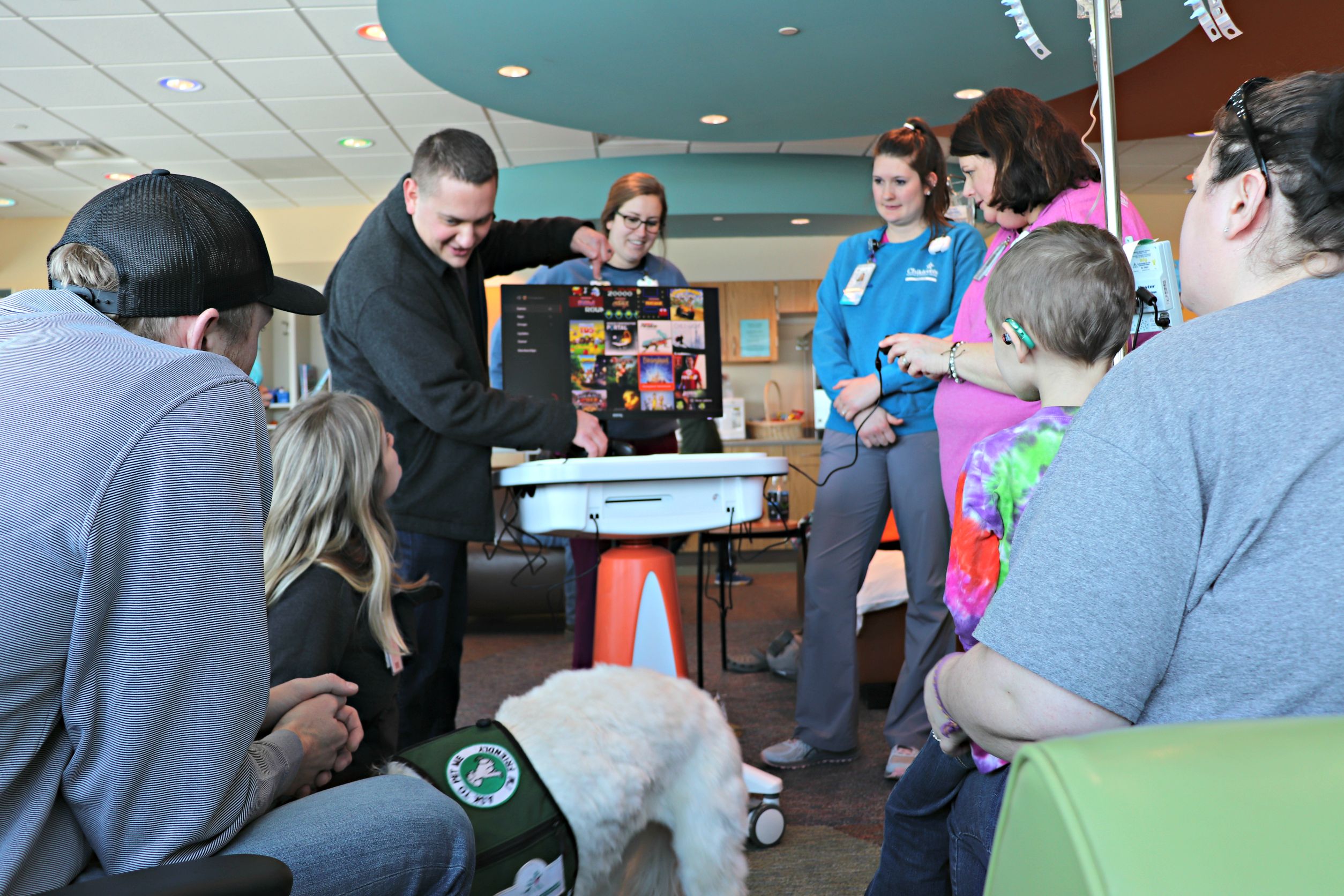 Gamers Outreach volunteers visit Omaha Nebraska hospital with Jake Diekman