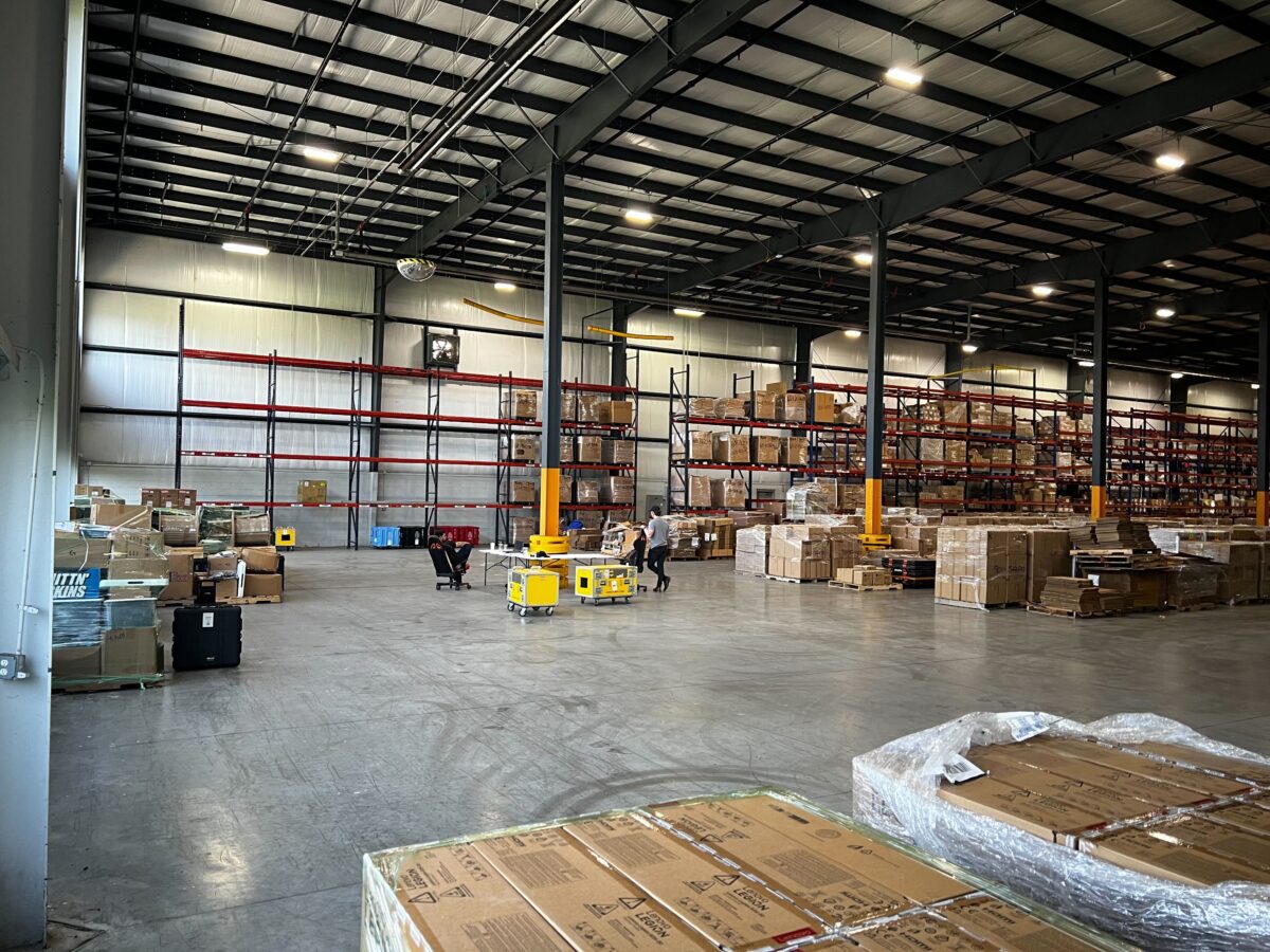 A picture of Gamers Outreach's new warehouse